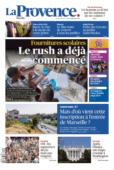 Couverture de La Provence Marseille du 18 août 2025