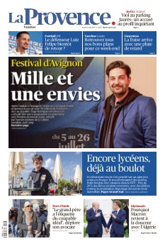 cover La Provence Vaucluse Sud n°20250403