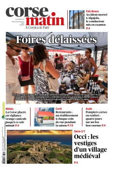 Couverture de Corse Matin du 12 août 2025