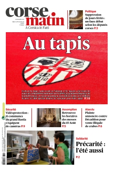 Couverture de Corse Matin du 14 août 2025