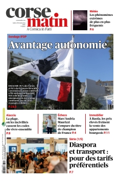 Couverture de Corse Matin du 25 août 2025