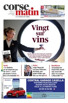 Couverture de Corse Matin du 14 novembre 2025