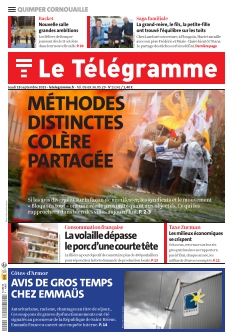 cover Le télégramme Quimper n°20250918