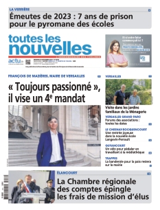 Couverture de Toutes Les Nouvelles Versailles du 03 septembre 2025