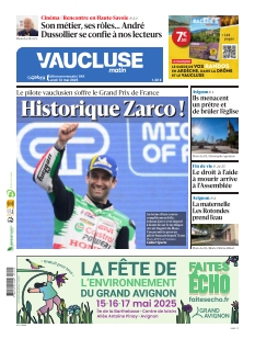 cover Le Dauphiné Libéré - Avignon et Carpentras, Haut-Vaucluse n°20250512