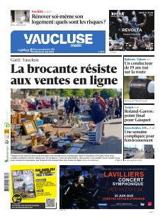 cover Le Dauphiné Libéré - Avignon et Carpentras, Haut-Vaucluse n°20250530