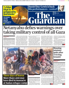 Couverture de The Guardian du 08 août 2025