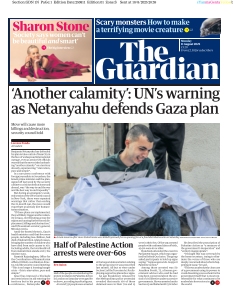 Couverture de The Guardian du 11 août 2025