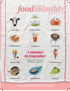 Cover of The Observer Food Monthly from 20 July 2025
