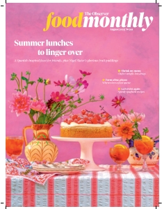 Cover of The Observer Food Monthly from 17 August 2025