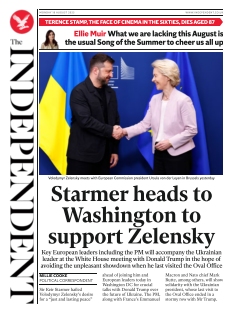 Couverture de The Independent du 18 août 2025