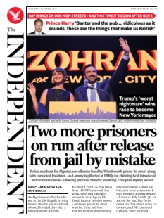 Couverture de The Independent du 06 novembre 2025