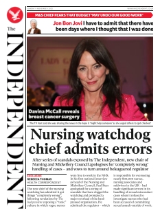 Couverture de The Independent du 09 novembre 2025