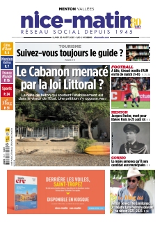 cover Nice-Matin Menton n°20250825