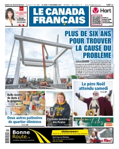 Couverture de Le Canada Francais du 11 décembre 2025