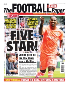 Cover of The Football League Paper from 17 August 2025
