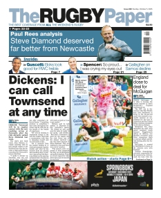 Cover of The Rugby Paper from 