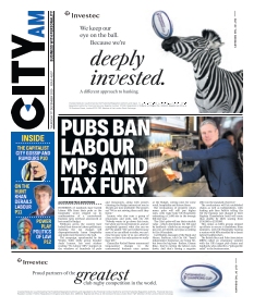 Cover of City AM from 11 December 2025
