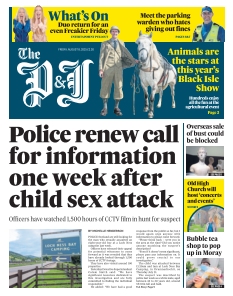 Cover of The Press and Journal - Aberdeen from 08 August 2025