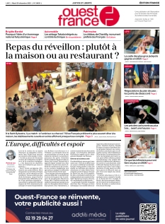 cover Ouest-France - édition France n°20251230