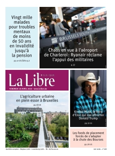 cover La Libre Belgique n°20250418
