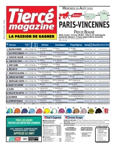 Couverture de Tiercé magazine du 19 août 2025