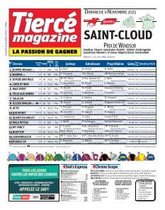 Couverture de Tiercé magazine du 08 novembre 2025