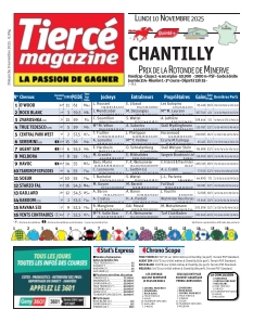 Couverture de Tiercé magazine du 09 novembre 2025