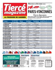 cover Tiercé magazine n°20251209
