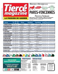 Couverture de Tiercé magazine du 16 décembre 2025