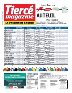 cover Tiercé magazine n°20260408