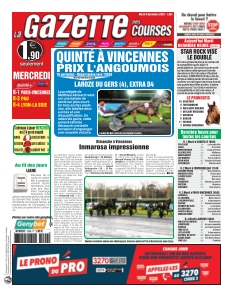Couverture de La Gazette des Courses du 